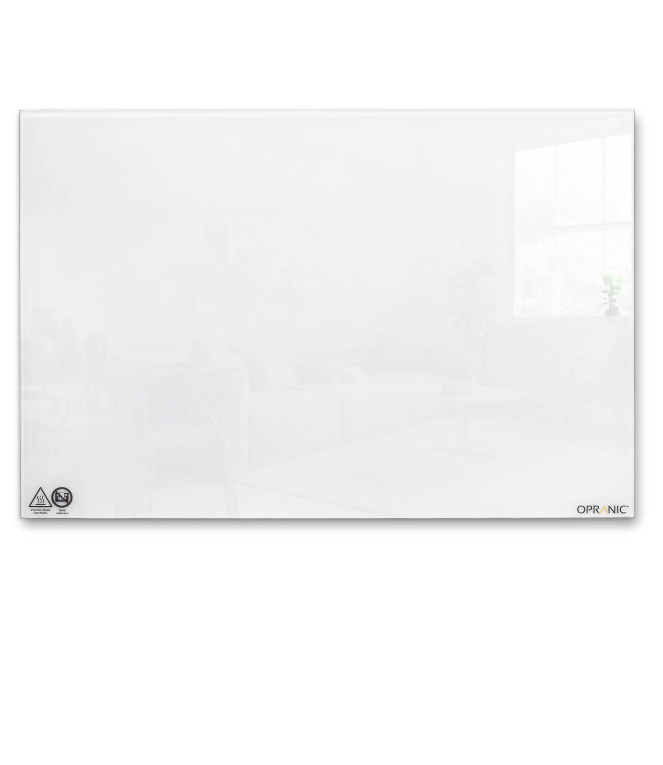 OPRANIC P7, Glas 450W, Infrarood Paneelverwarming, Wit