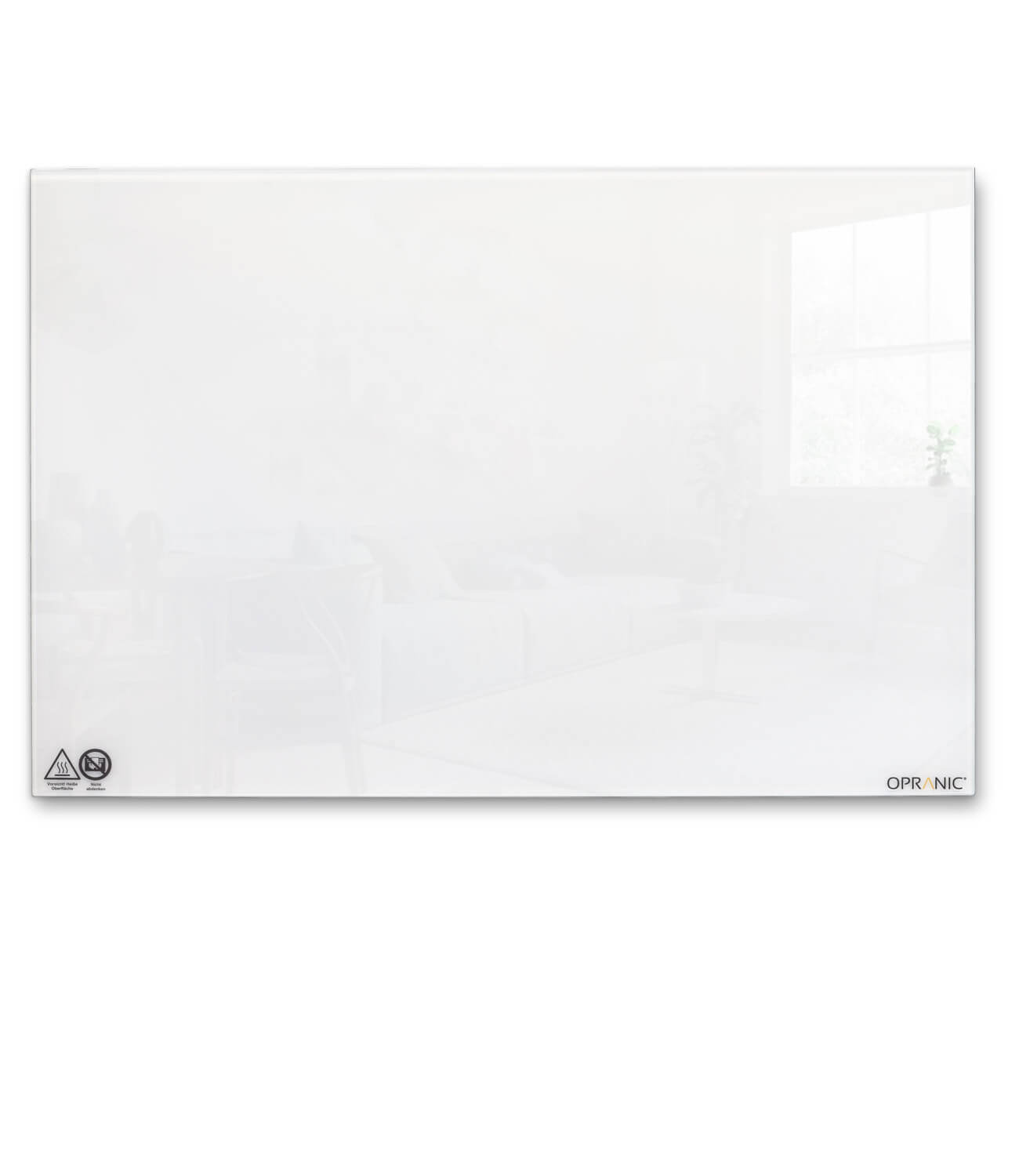 OPRANIC P7, Cristal 450W, Panel calefactor infrarrojo, Blanco