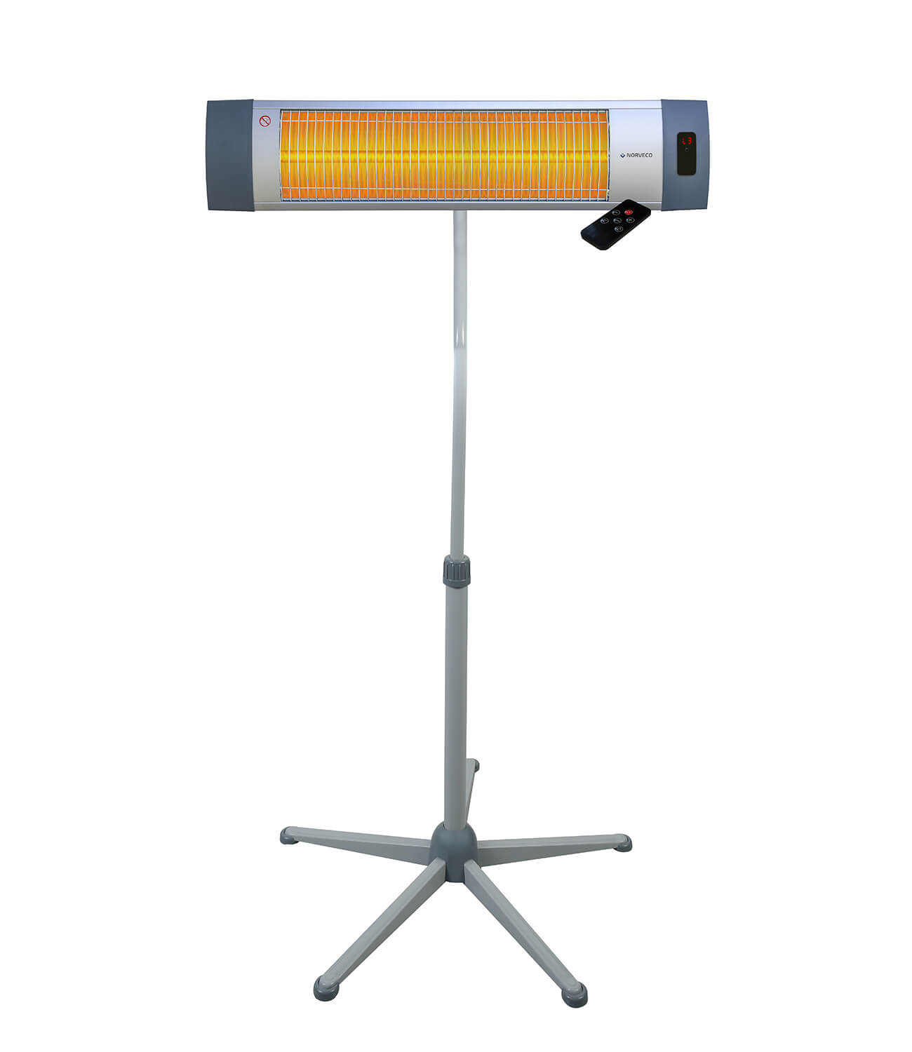 NORVECO, STAR Portable or Wall mounted Patio Heater 1800W with Stand, Remote, IP44