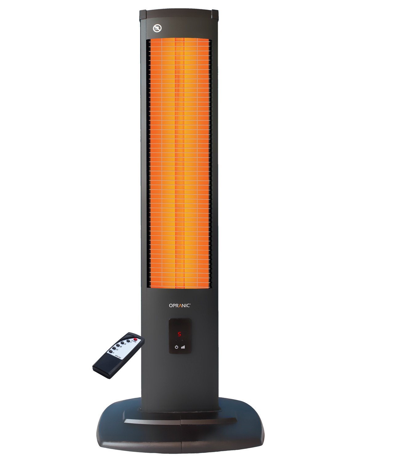 OPRANIC THOR S50, Draagbare Patioheater 2000W, IR-X, IP34, Afstandsbediening, Zwart