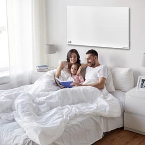 infrared panelheater in bedroom