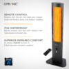 Opranic THOR S70R patio heater with remote control and IP65 rating