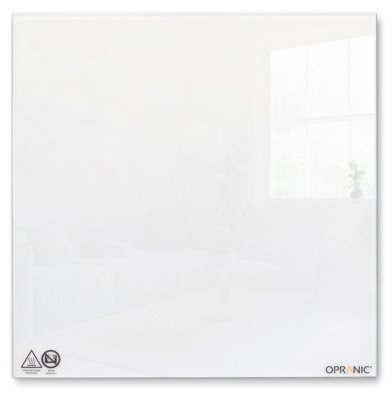 OPRANIC P7 Glazen Infrarood verwarming 450W – 900W in wit of zwart