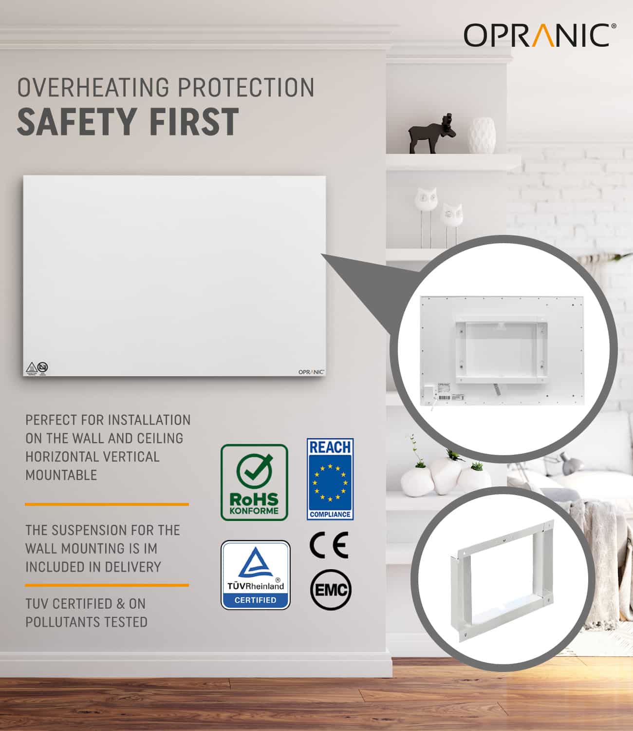 Opranic Infrared Panel Heater P5 Serie