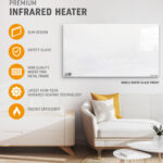 Opranic P7 Glass infravärmepanel 450W svart med härdat glas väggmonterad ultratunn 2,5 cm IP44