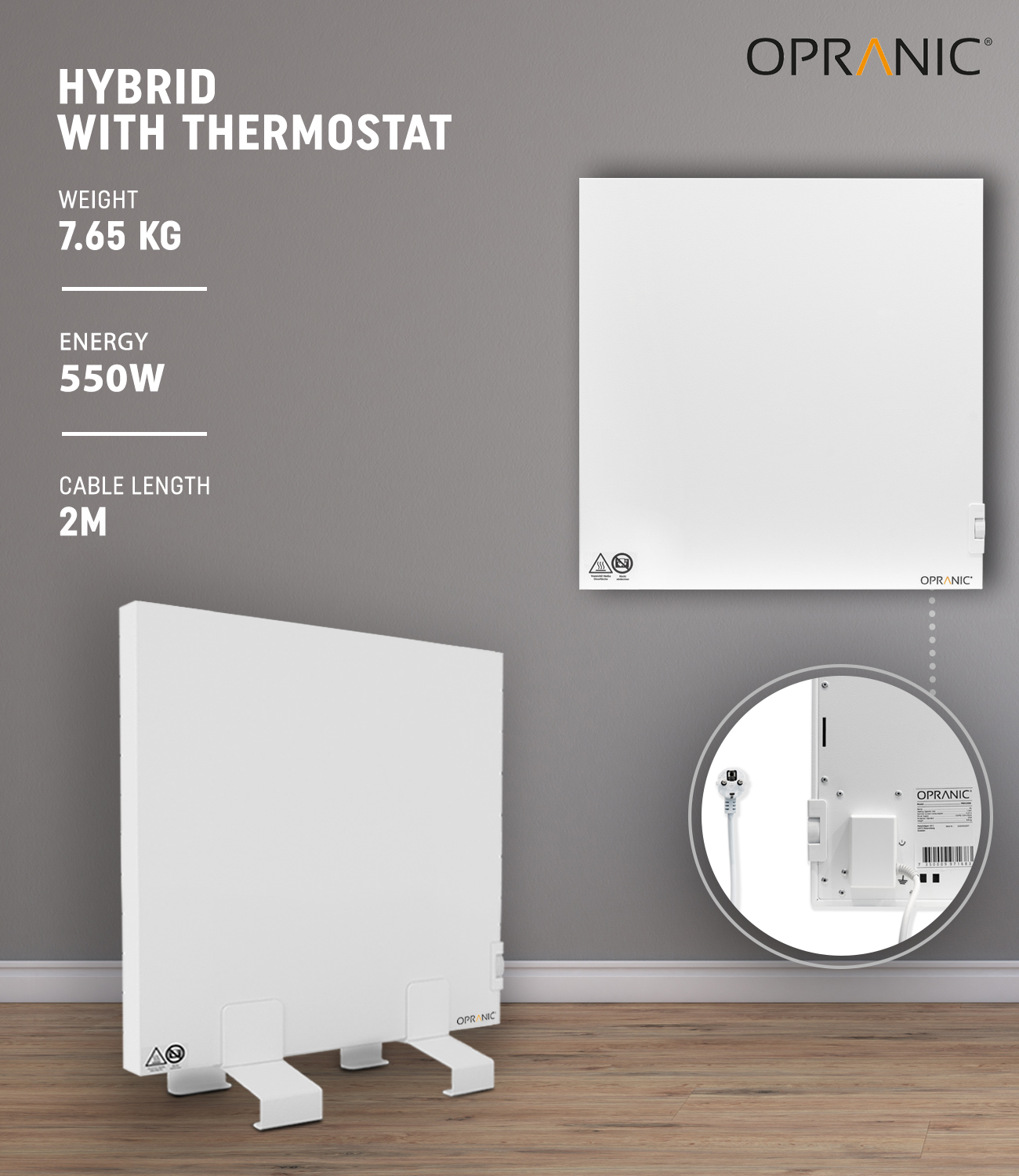 OPRANIC P6 Hybride Infrarood verwarming 550W – 900W