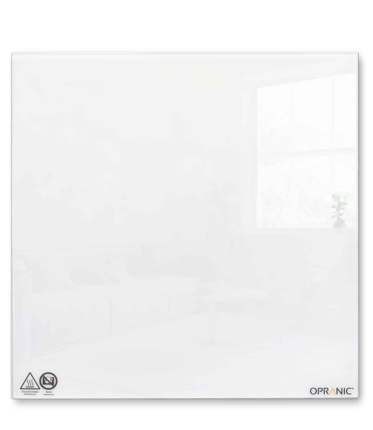 OPRANIC P7 Glas-Infrarotheizung 450W – 900W in Weiß oder Schwarz