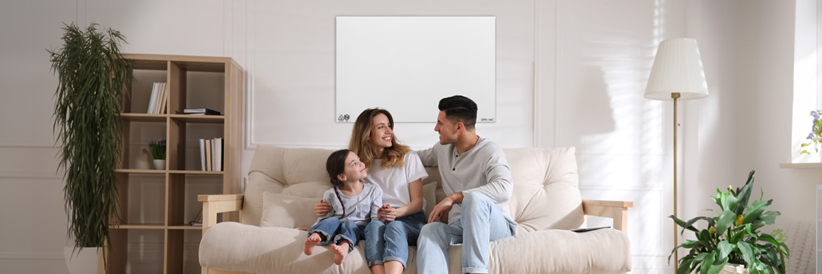 Chauffage infrarouge Opranic pour intérieur Environnement intérieur élégant chauffé par un radiateur infrarouge Opranic