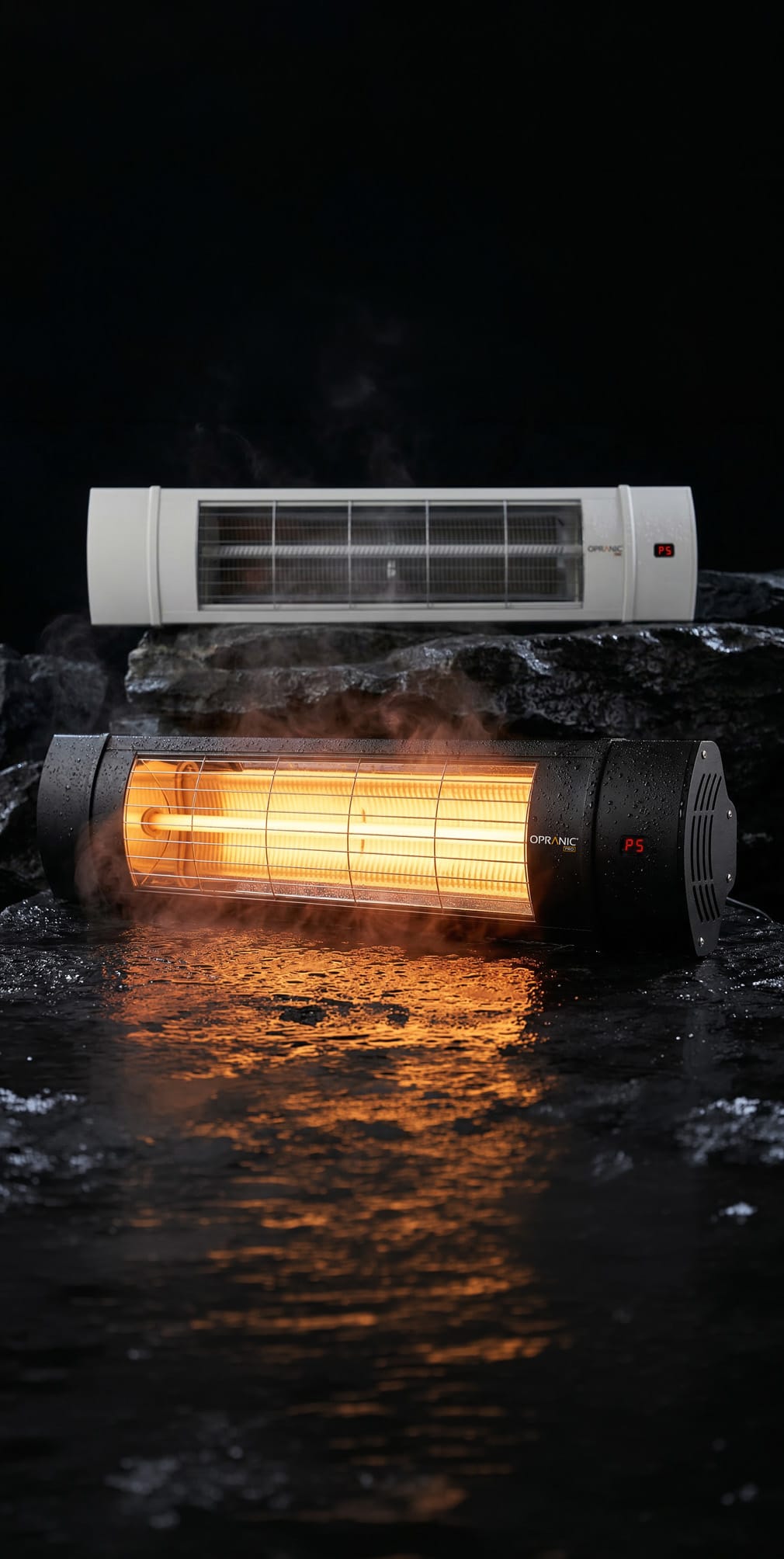 Opranic PRO V70 professionell infravärmare utomhus med kolfiberförstärkta sidopaneler för restauranger och uteserveringar