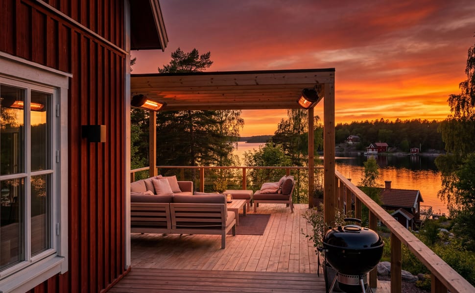 Infravärmare utomhus - köpguide för terrass, balkong och uterum